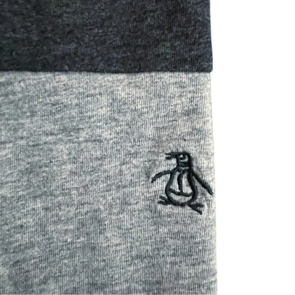 Original Penguin Men's Clean Lines Navy and Heather Gray Polo Shirt Size 4XL - Picture 8 of 9